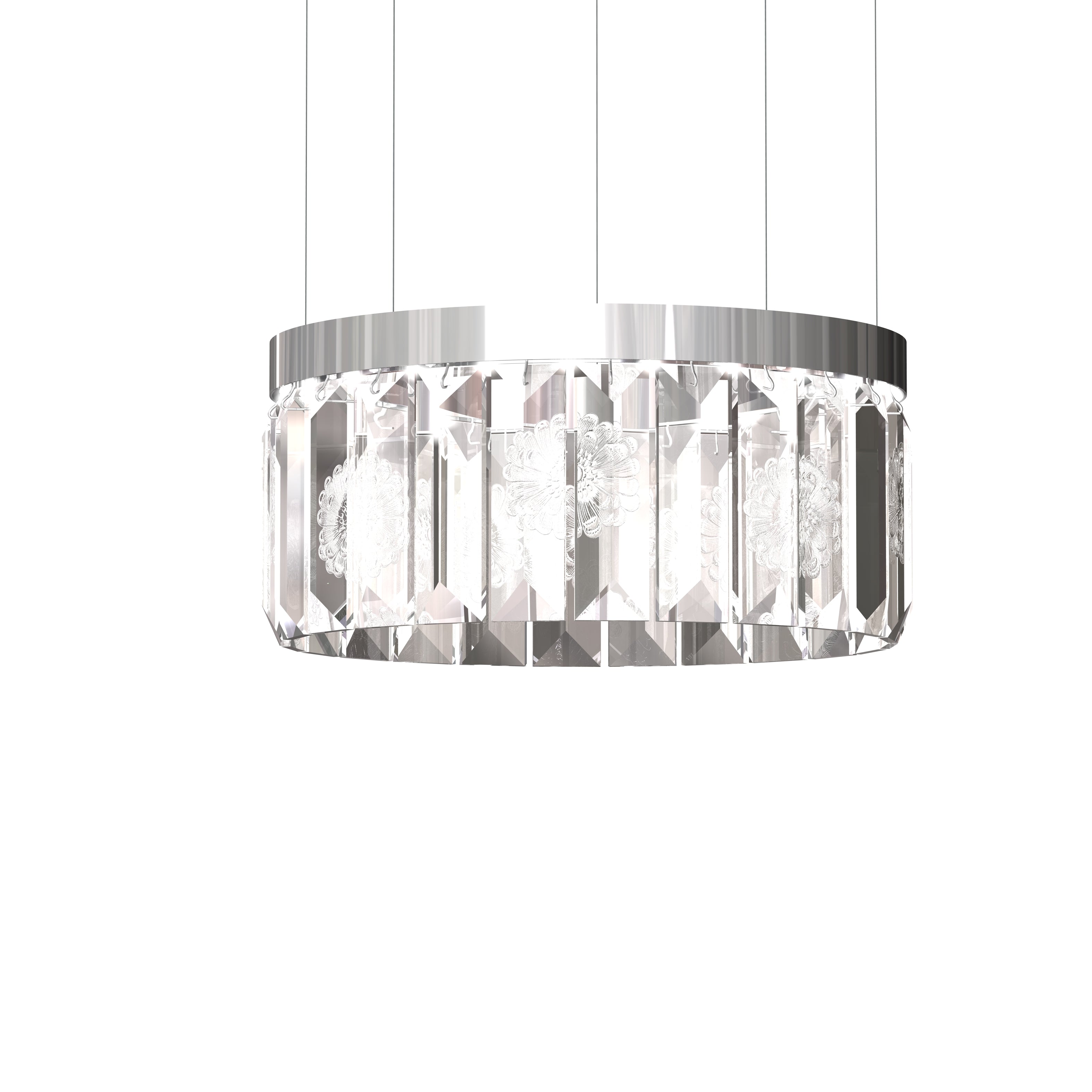 Lalique Serene 24 Prismi Lampadario Circolare Cristallo