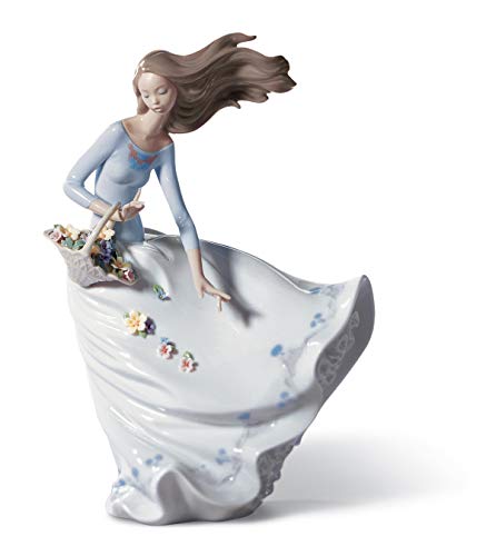 Lladró Profumi Al Vento figurina donna porcellana fiori