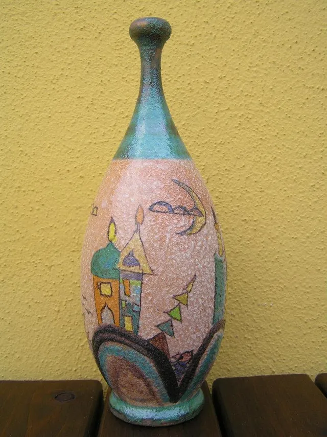 Raffaela Russo Vasi Vaso 13 in ceramica dipinto a mano