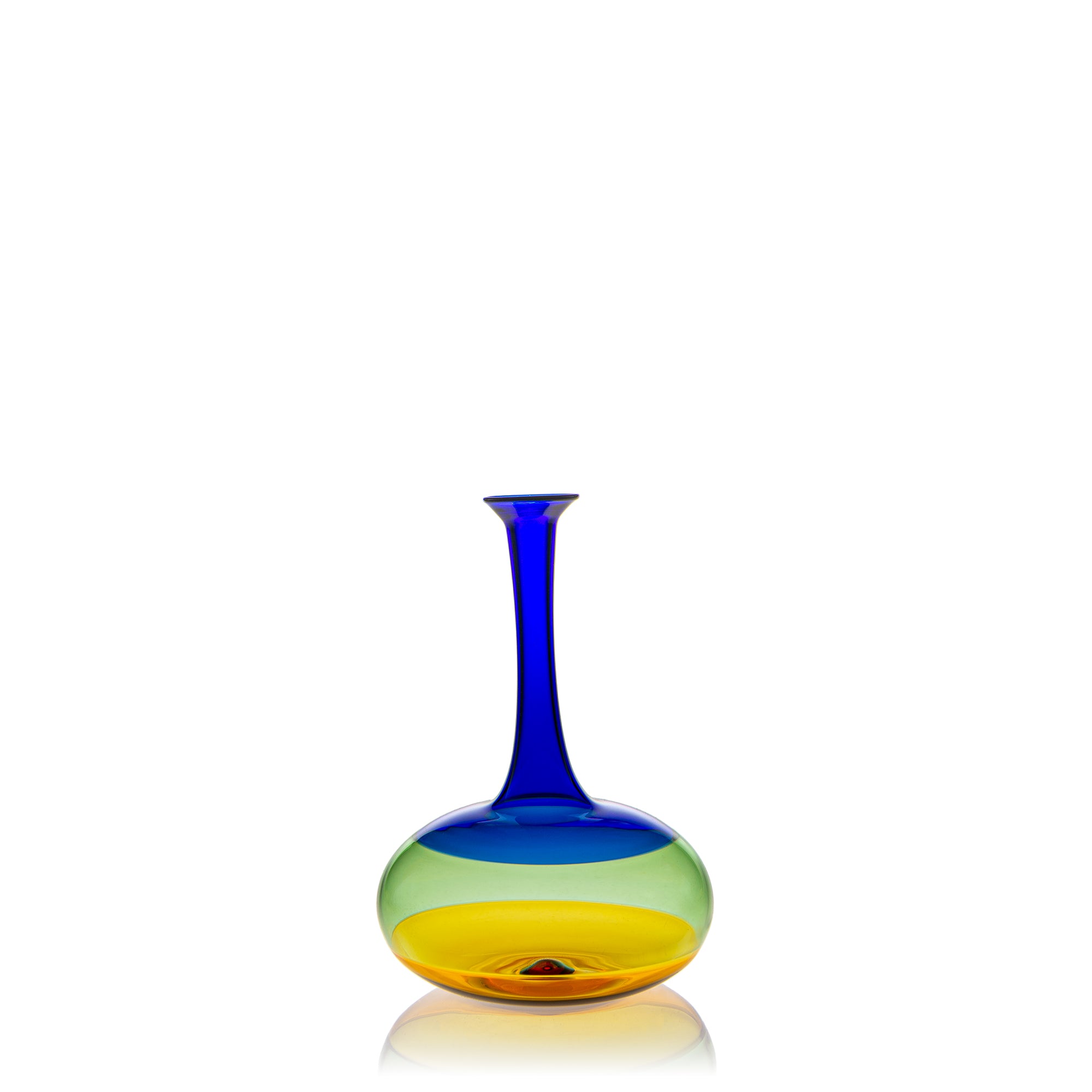 Vaporetto Dolcevita N°7 vaso vetro Murano incalmo 12 cm