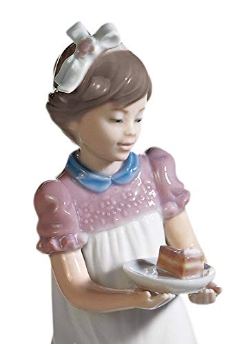 Lladró Sculture Bambina Con Torta figurina porcellana compleanno