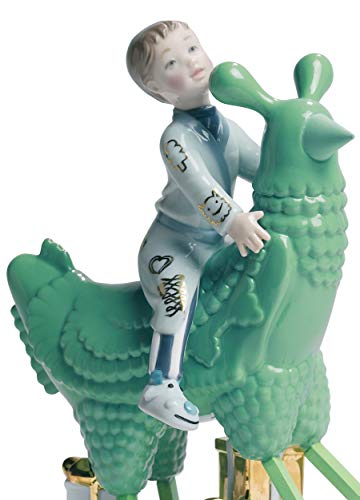 Lladró The Rocking Chicken Ride Statuina Bambino