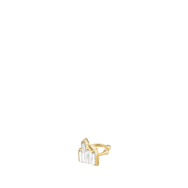 Lalique Terramineral earcuff orecchino ottone oro cristallo