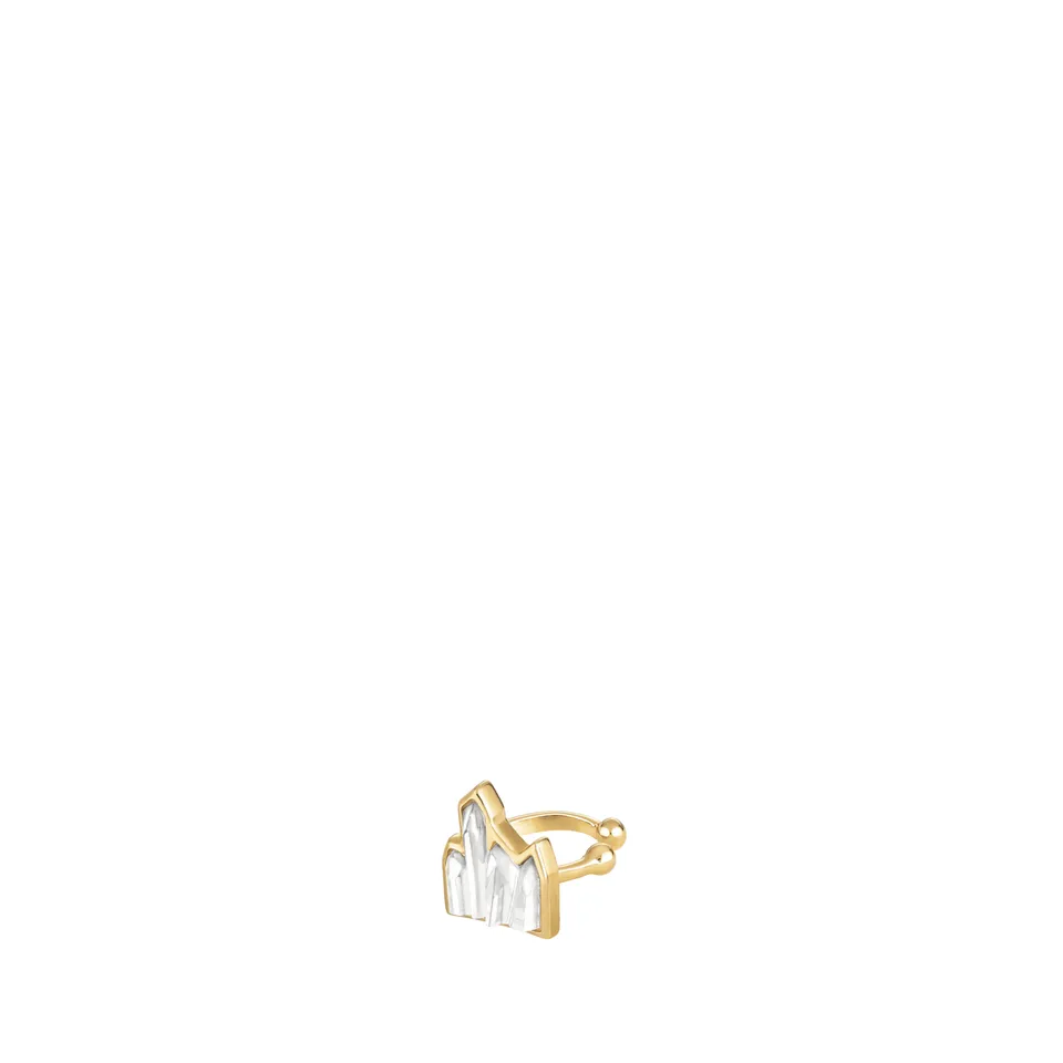 Lalique Terramineral earcuff orecchino ottone oro cristallo