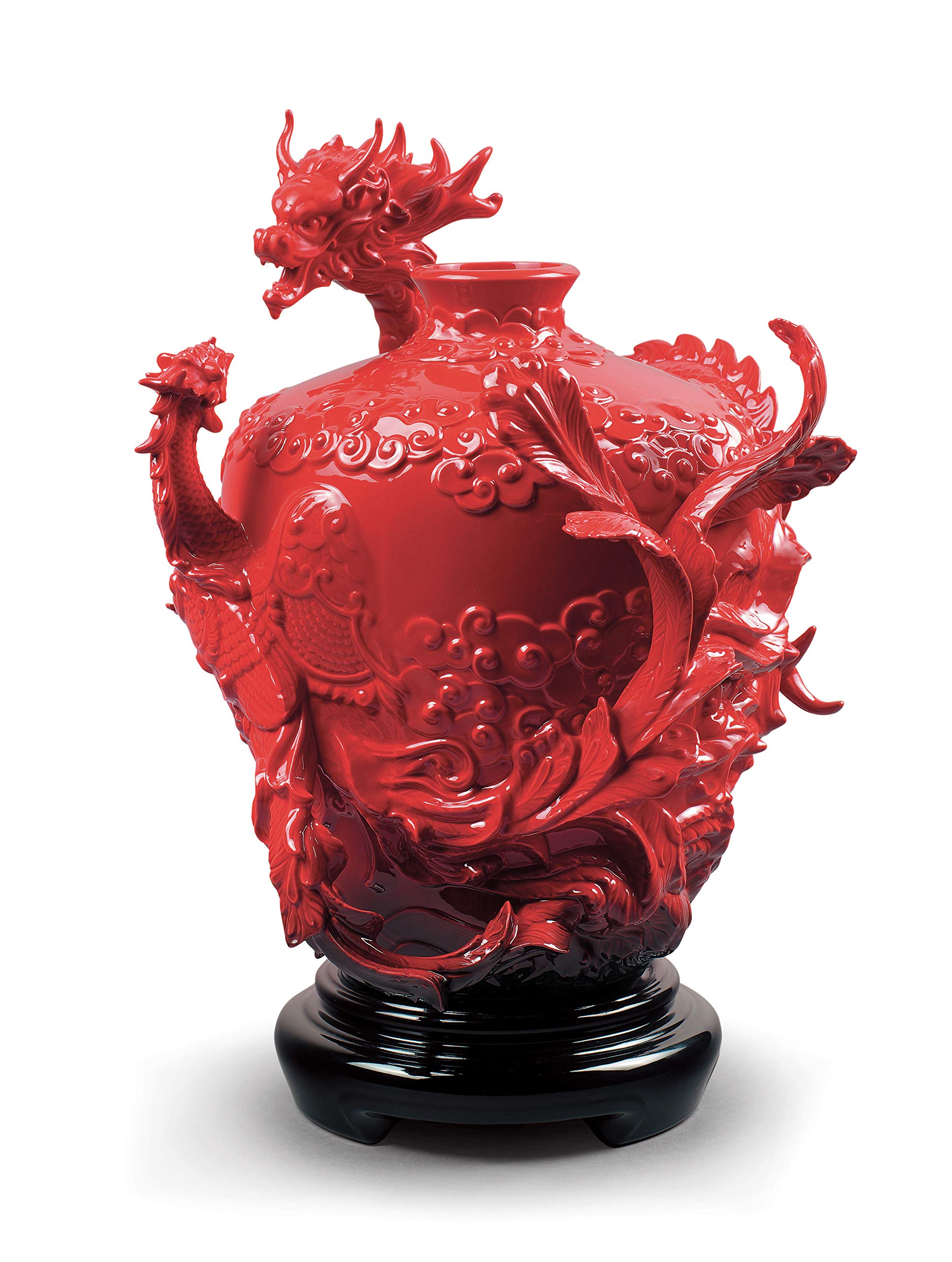 Lladró Accessori La Fenice e il Drago vaso porcellana