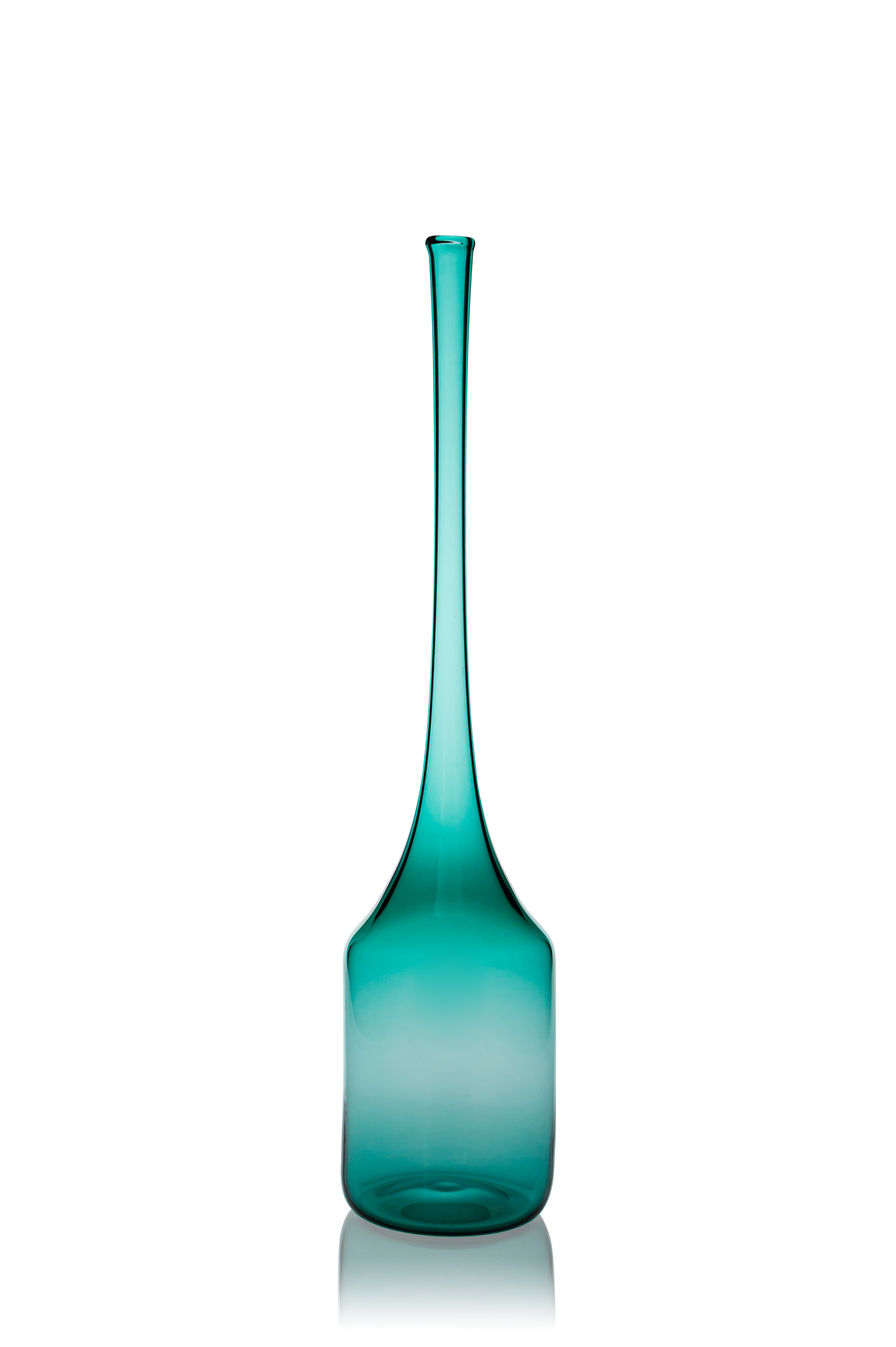 Vaporetto Essenza vaso vetro Murano arancione H 30 cm