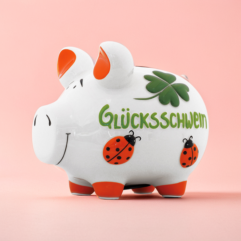 Sparschwein Kleinschweine Glücksschwein salvadanaio piccolo rosso