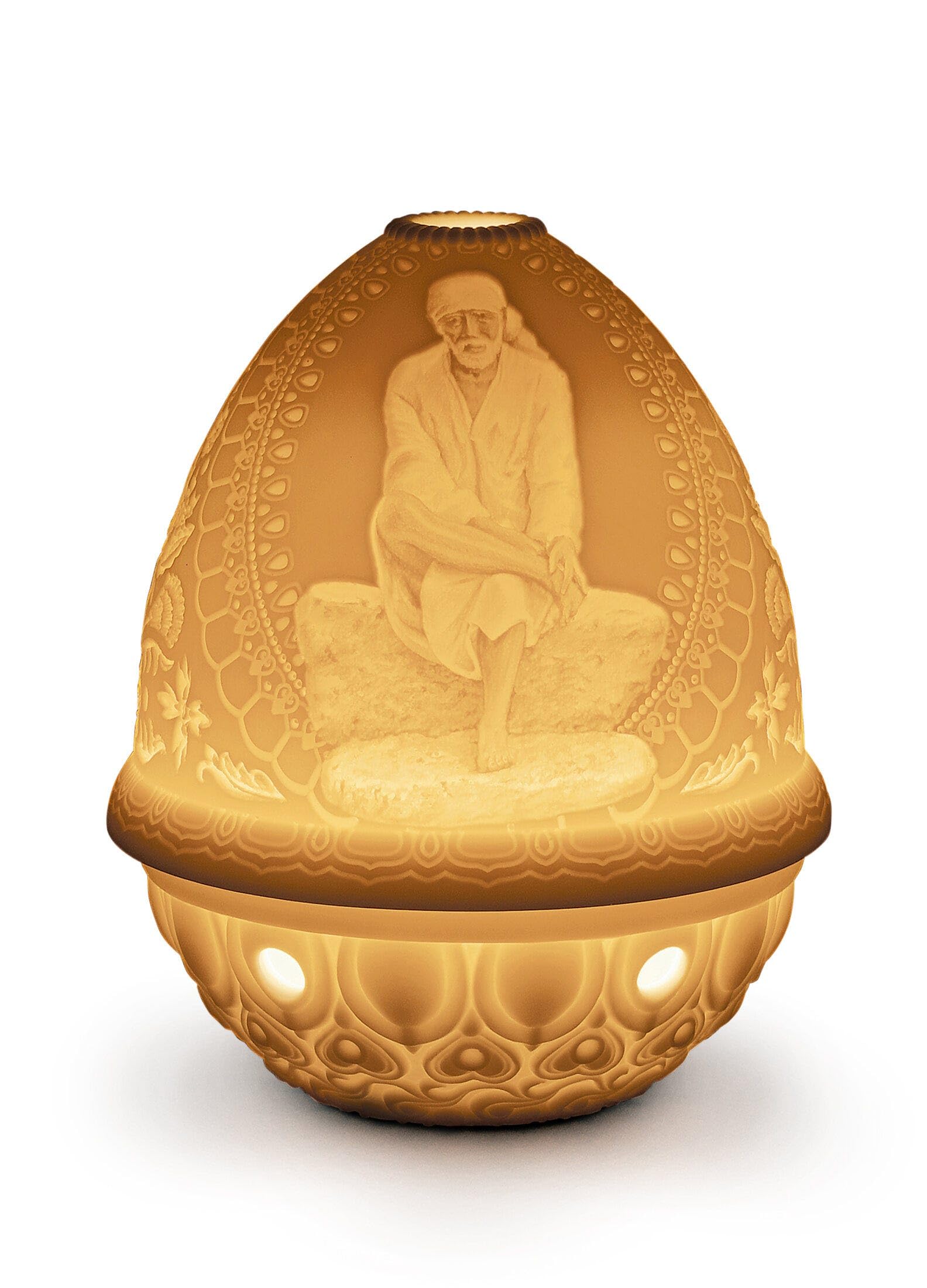 Lladró Accessori Decorativi Litofania Sai Baba porcellana luce