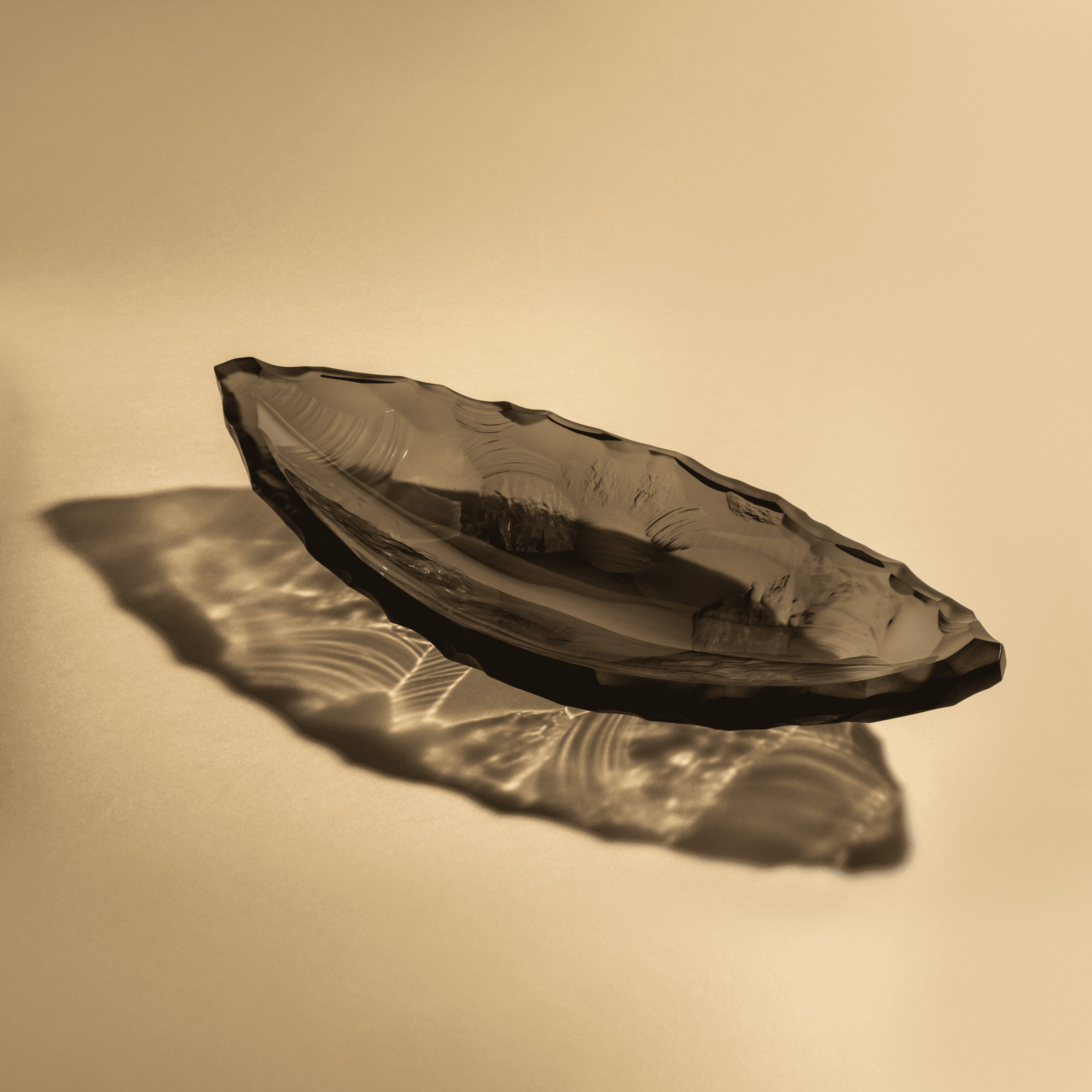 Lalique Silex Coppa Cristallo Grigio Taglia M