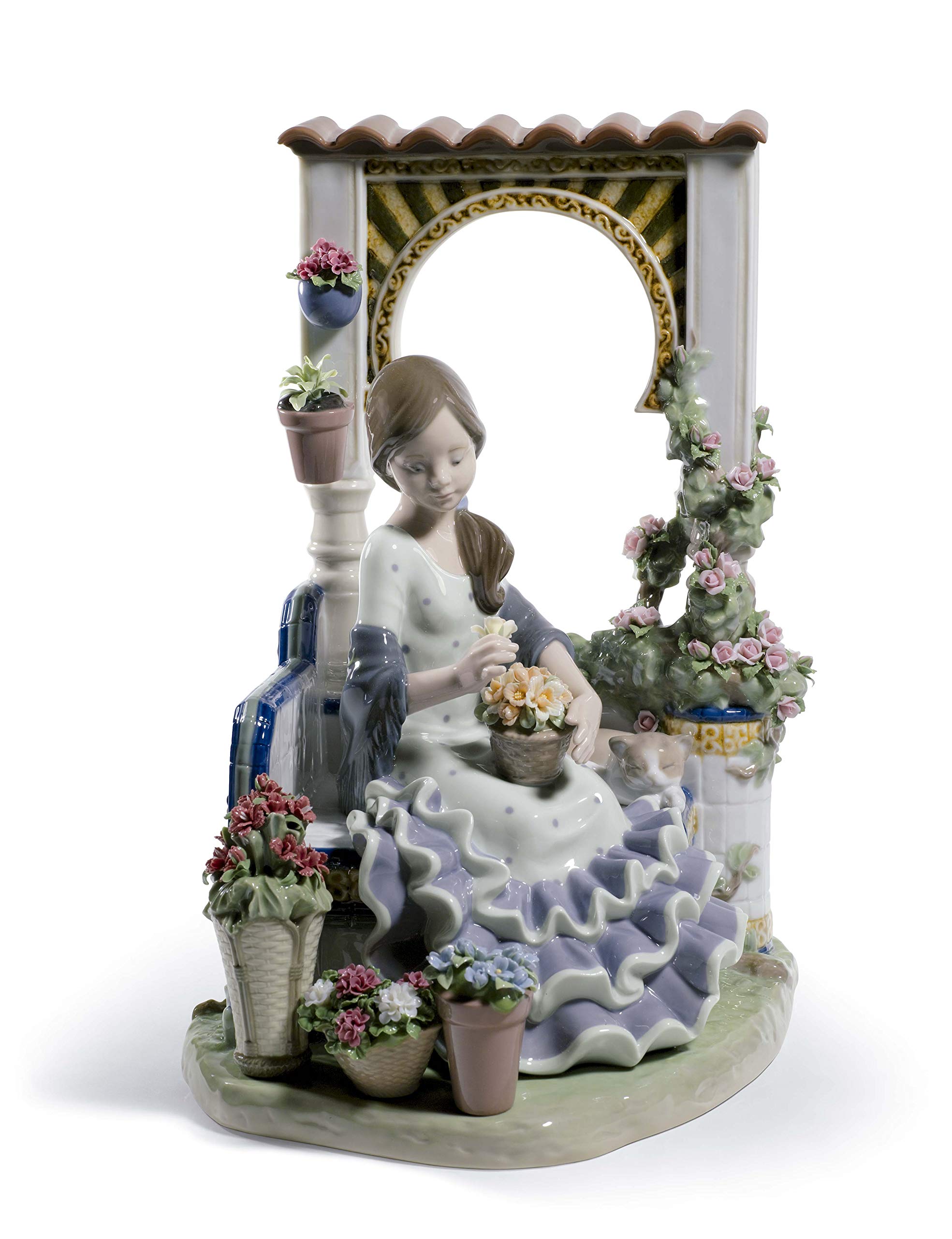Lladró Sculture Patio Andaluz statuetta donna porcellana limitata