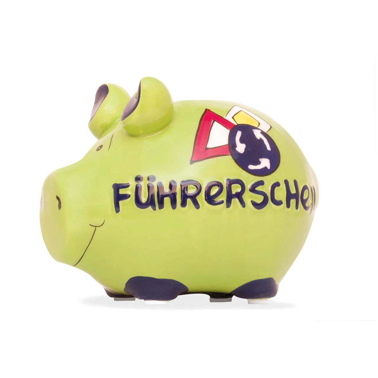 Sparschwein Kleinschweine Führerschein salvadanaio verde ceramica