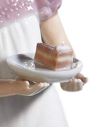Lladró Sculture Bambina Con Torta figurina porcellana compleanno