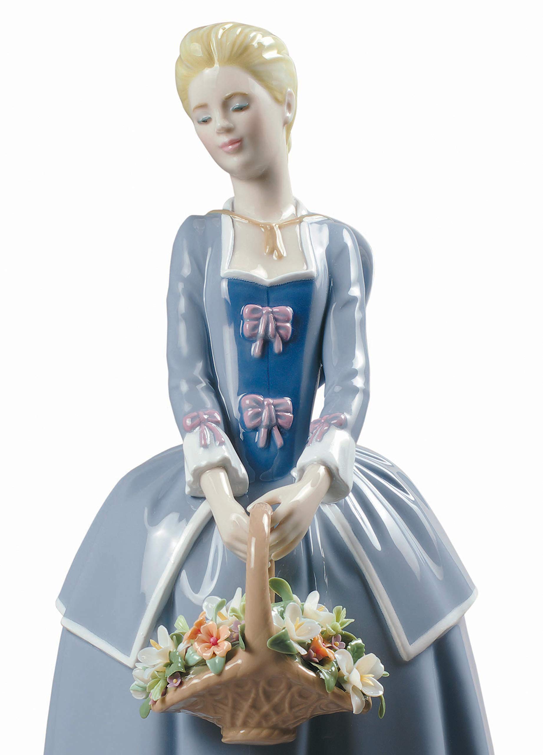 Lladró Sculture I Primi Fiori statuetta porcellana donna fiori