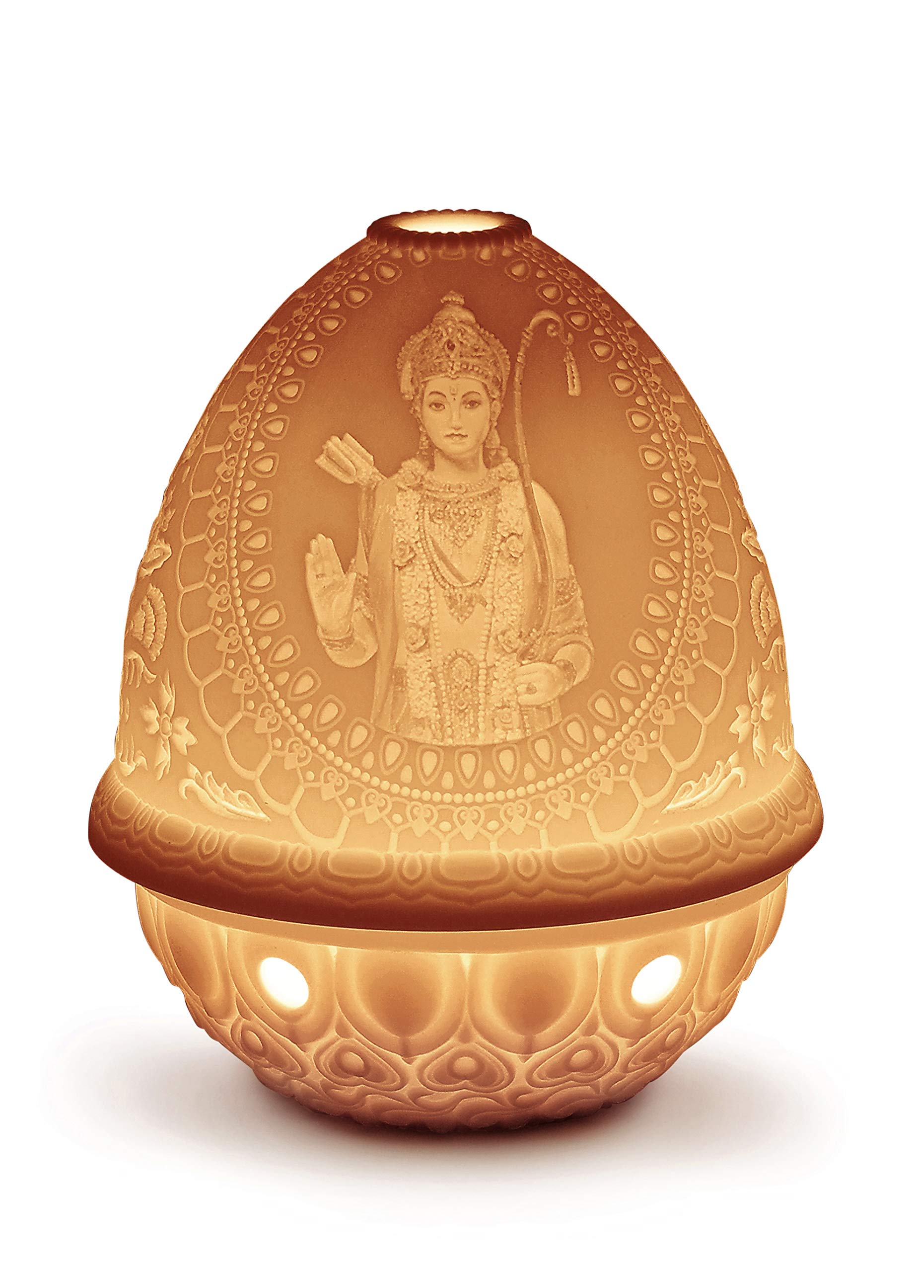 Lladró Lord Rama litofania porcellana luce LED