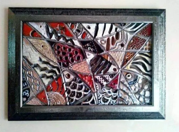 Raffaela Russo Quadri quadro ceramica dipinto a mano