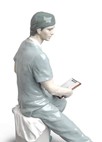 Lladró Sculture Chirurgo figura medico porcellana verde