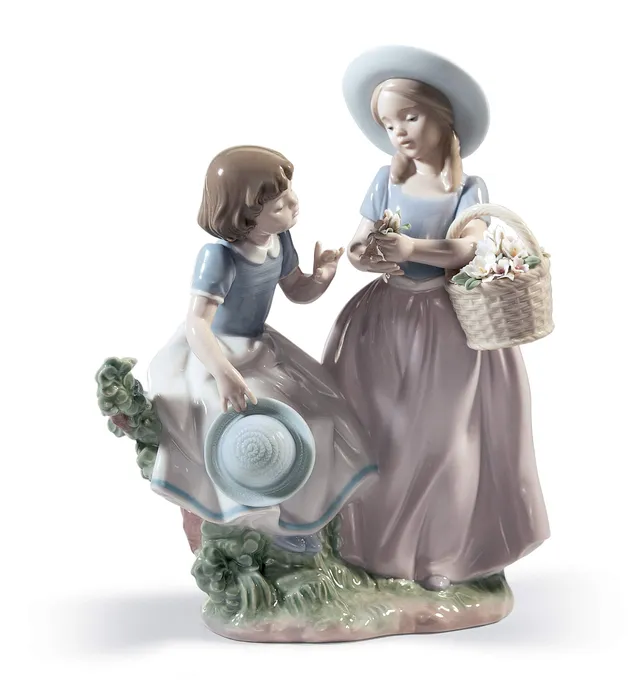 Lladró La Mia Migliore Amica Figurina Ragazze Porcellana
