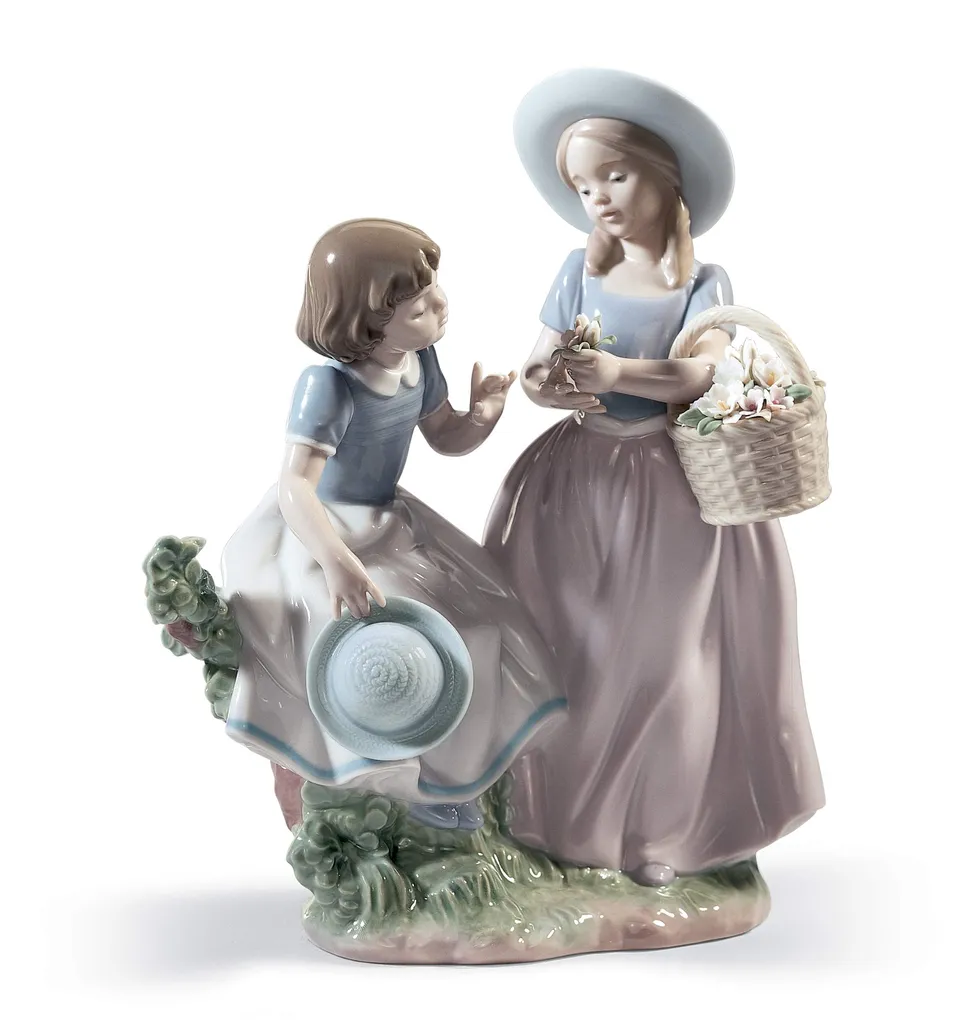 Lladró La Mia Migliore Amica Figurina Ragazze Porcellana