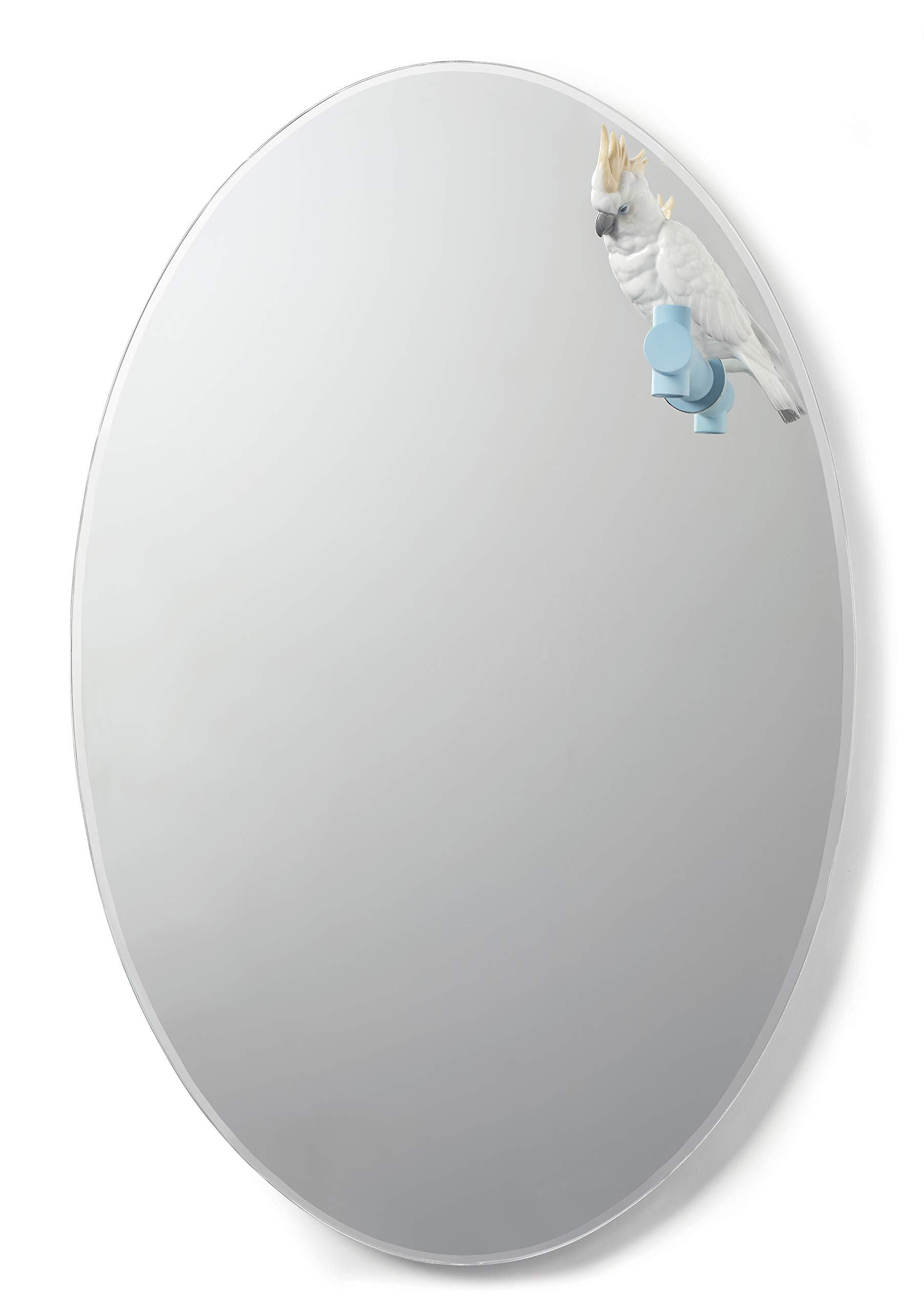 Lladró Parrot Shine II specchio porcellana decorativo da parete