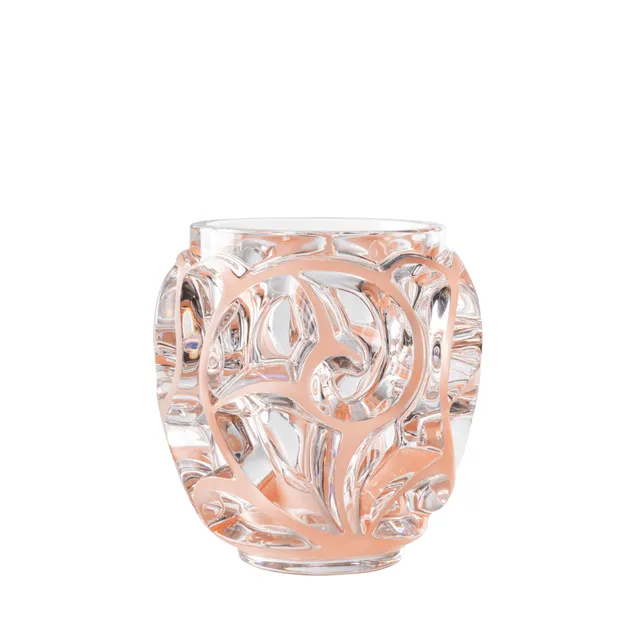 René Lalique Tourbillons Vaso M vetro patina corallo