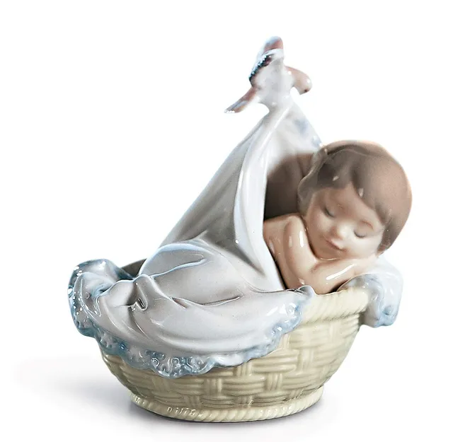 Lladró Teneri Sogni Figurina Bimba Porcellana Fatta Mano