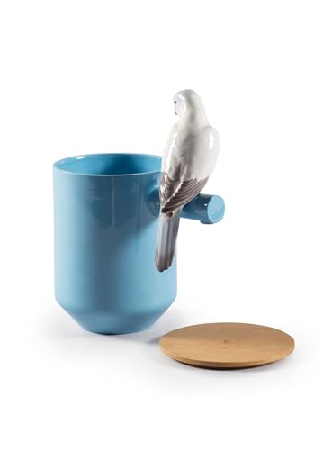 Lladró Parrot Treasure candela profumata blu porcellana