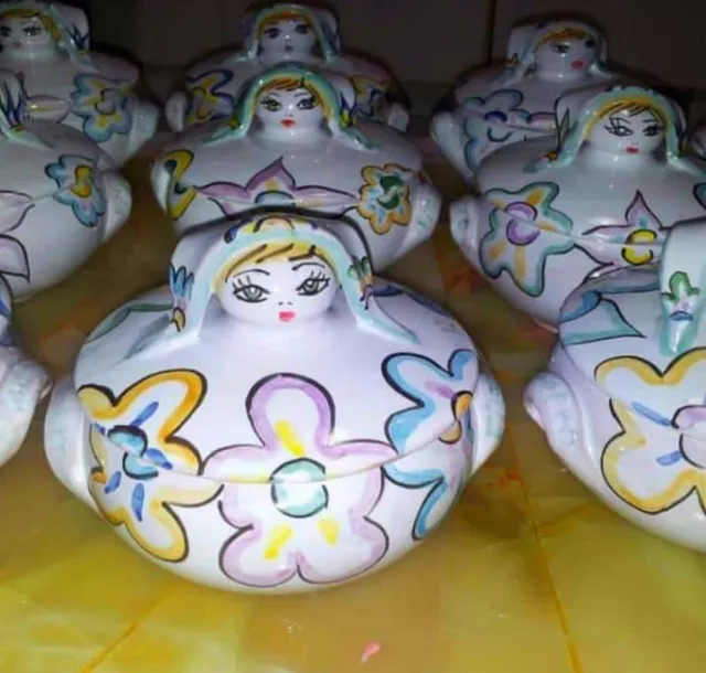 Raffaela Russo Bomboniere Portagioie in ceramica dipinto a mano