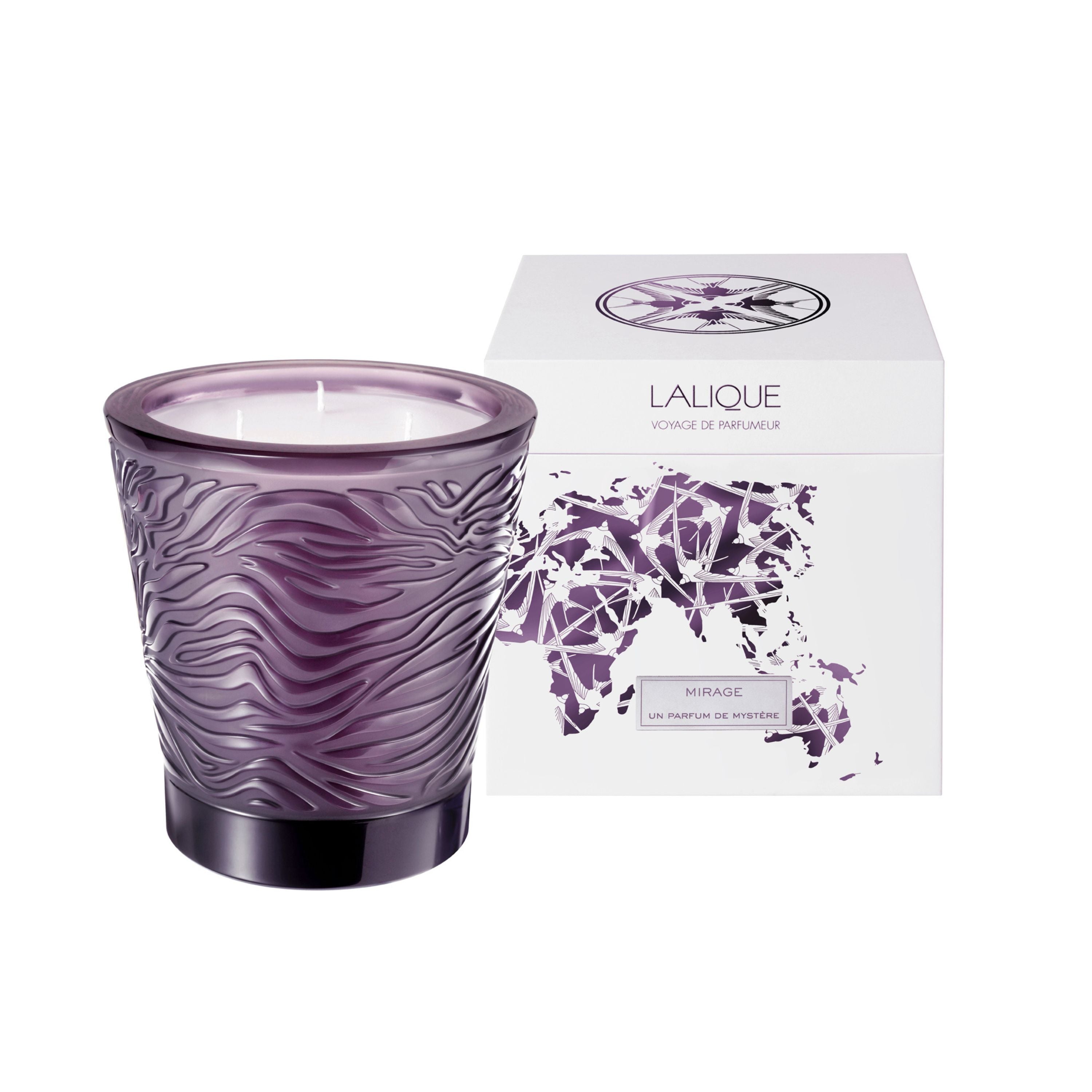 René Lalique Mirage candela profumata cristallo viola