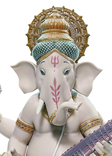 Lladró Sculture Ganesha con Veena statua ganesha porcellana