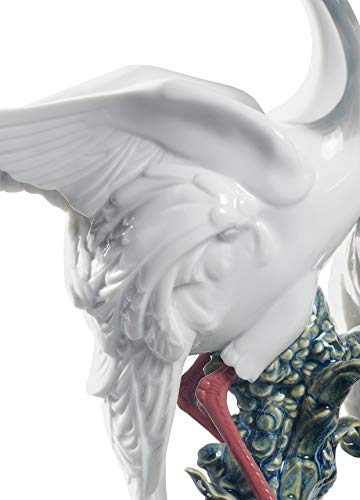 Lladró Alta Porcellana Scultura Coppia di gru porcellana