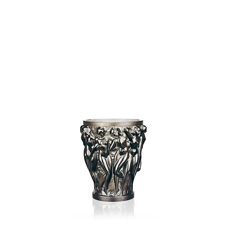 René Lalique Bacchantes vaso piccolo S cristallo satinato
