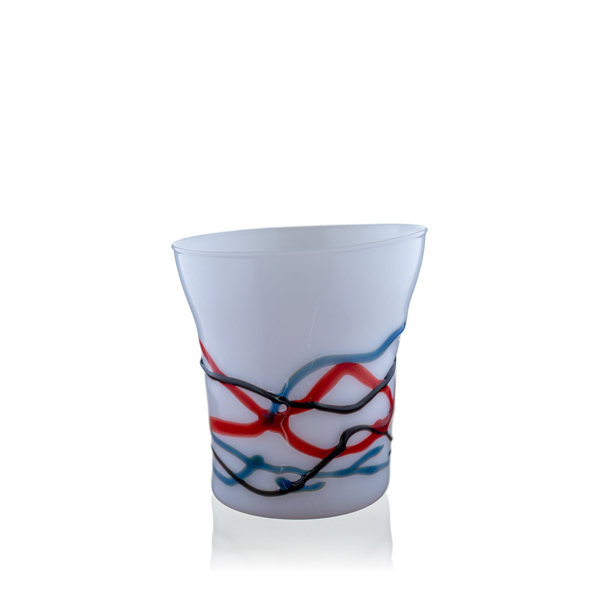 Vaporetto Diverso goto vetro Murano blu H 9,5 cm