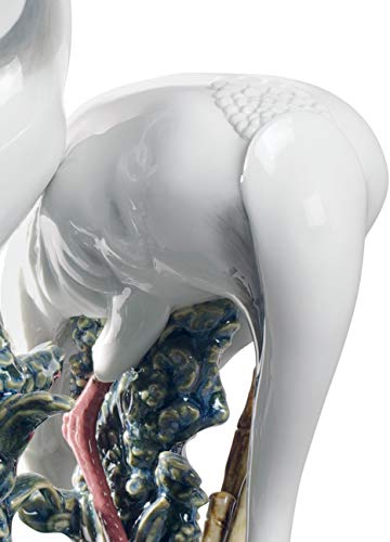 Lladró Alta Porcellana Scultura Coppia di gru porcellana