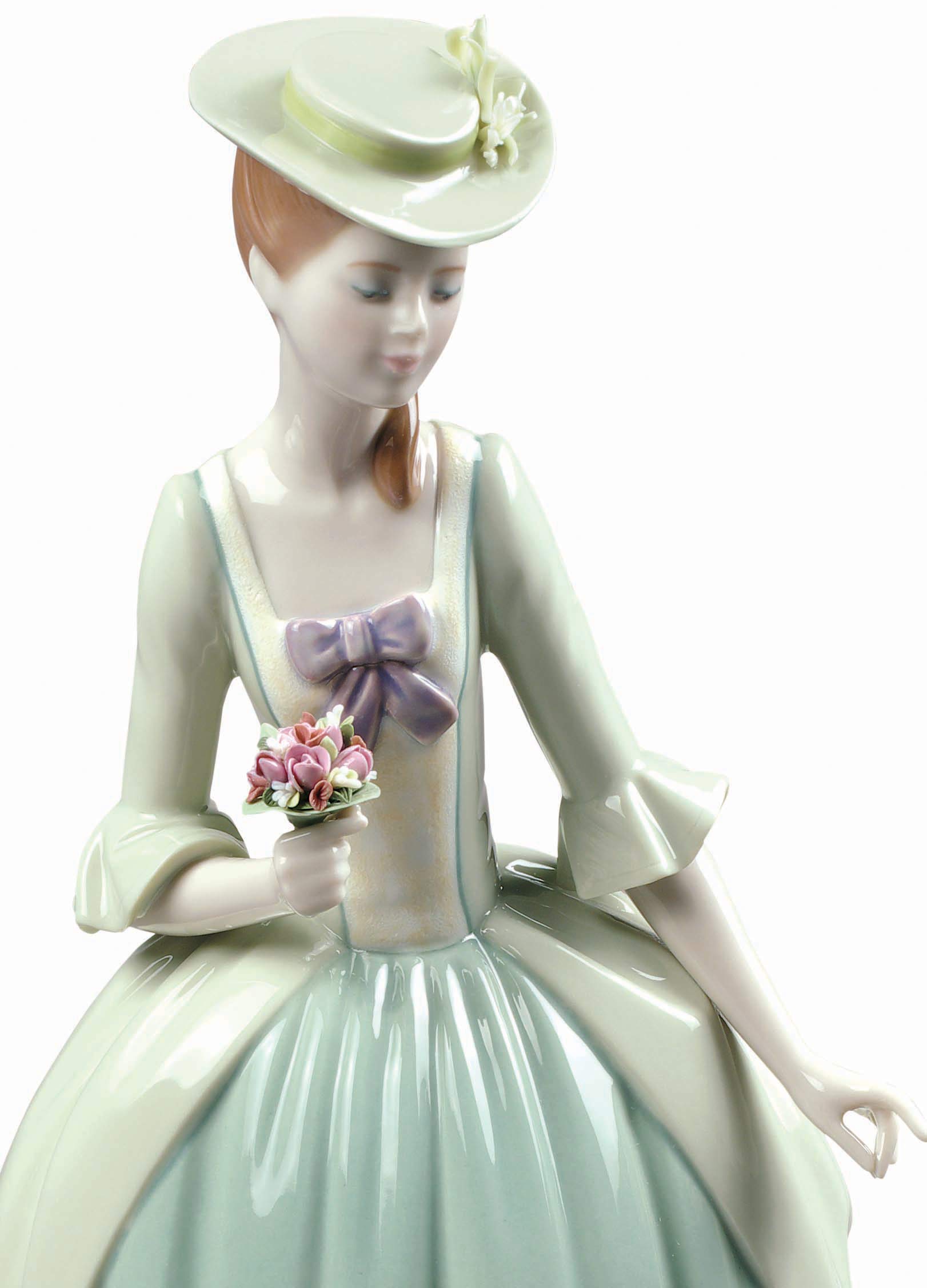 Lladró Sculture Bouquet Dama statuetta porcellana donna