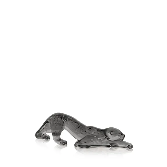 René Lalique Zeila Scultura Pantera Cristallo Grigio Taglia S