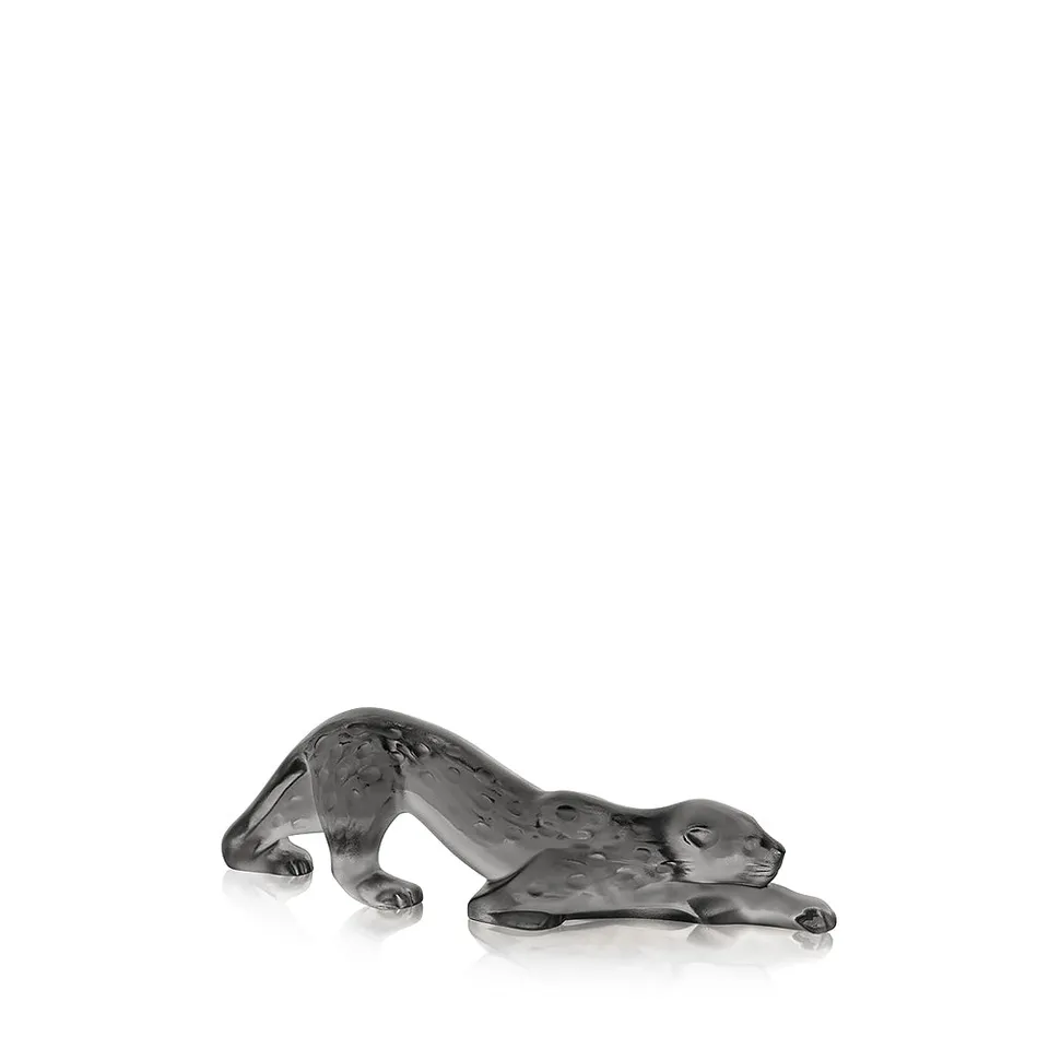 René Lalique Zeila Scultura Pantera Cristallo Grigio Taglia S