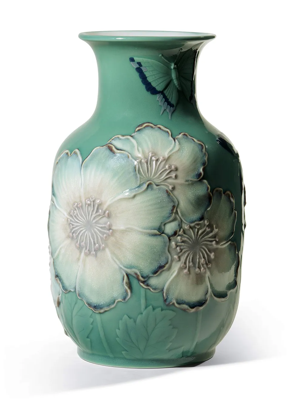 Lladró Accessori Vaso Alto Papaveri vaso verde 34x20 cm 01008648