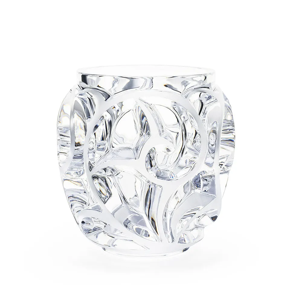 René Lalique Tourbillons Vaso in Cristallo XXL Incolore