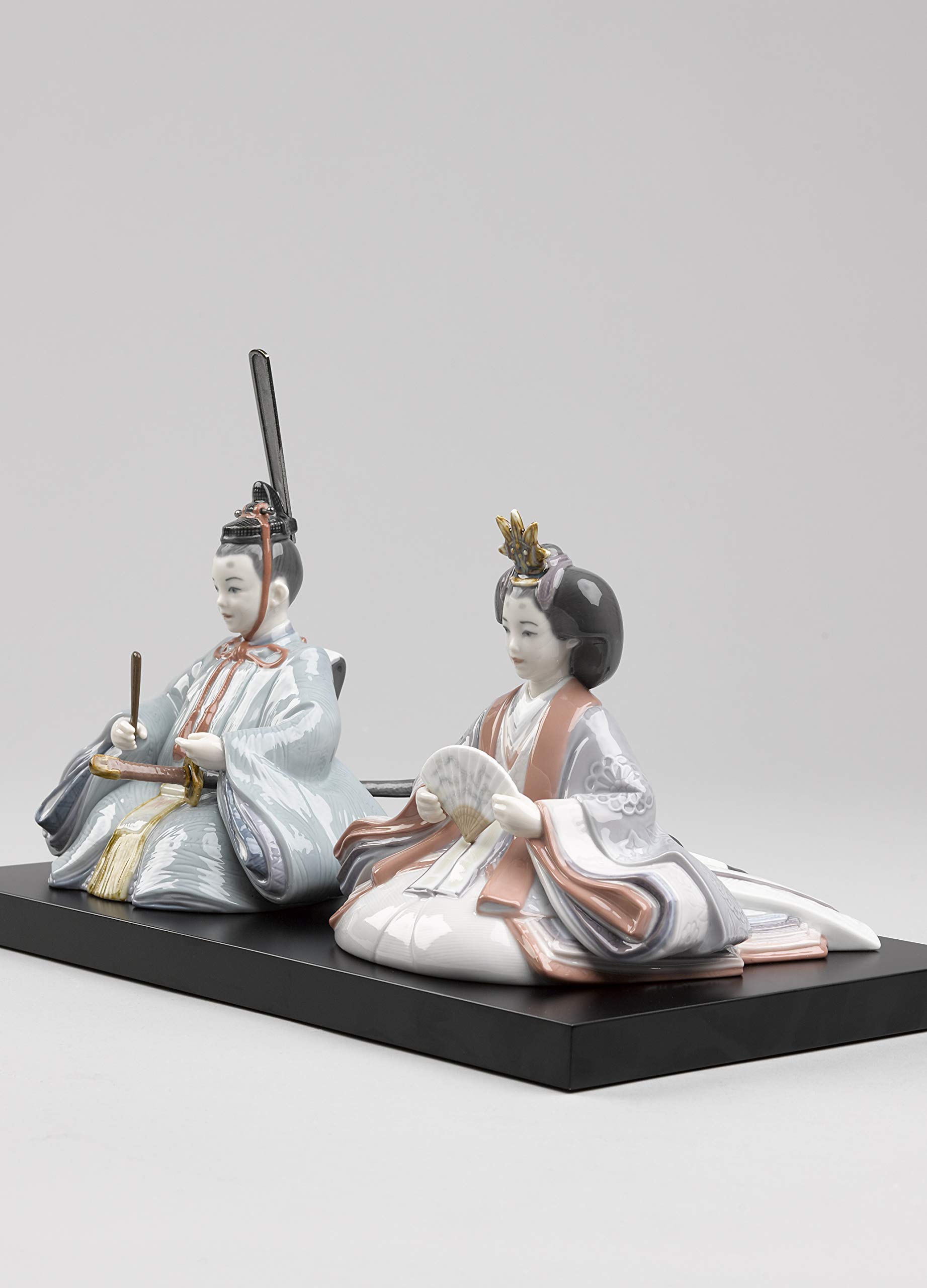Lladró Hinamatsuri Dolls figurina porcellana bambole giapponesi