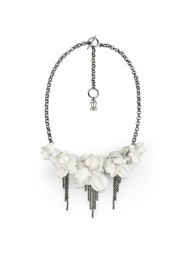 Lladró Gioielli Orchidea Collana in porcellana fiore bianco