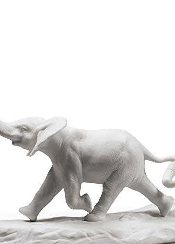 Lladró Alta Porcellana Seguiamo i Tuoi Passi scultura elefante