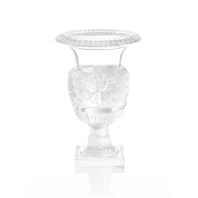 René Lalique Versailles vaso cristallo incolore floreale