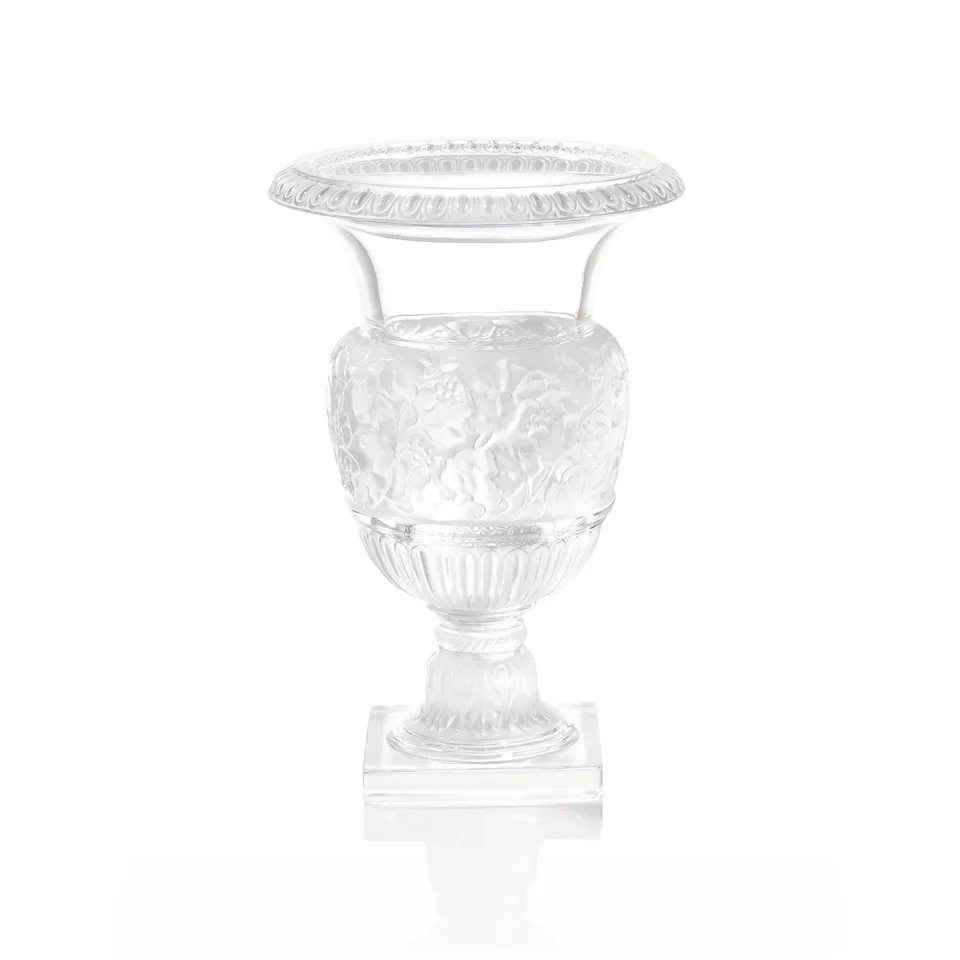 René Lalique Versailles vaso cristallo incolore floreale