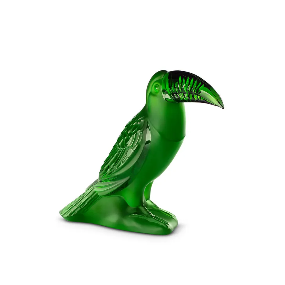 René Lalique Toucan scultura tucano verde Amazzone