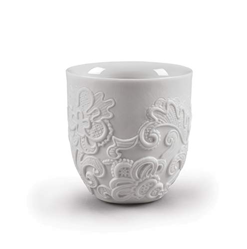 Lladró Accessori Decorativi Tazzina Ricami Tazza Sake Porcellana Bianca