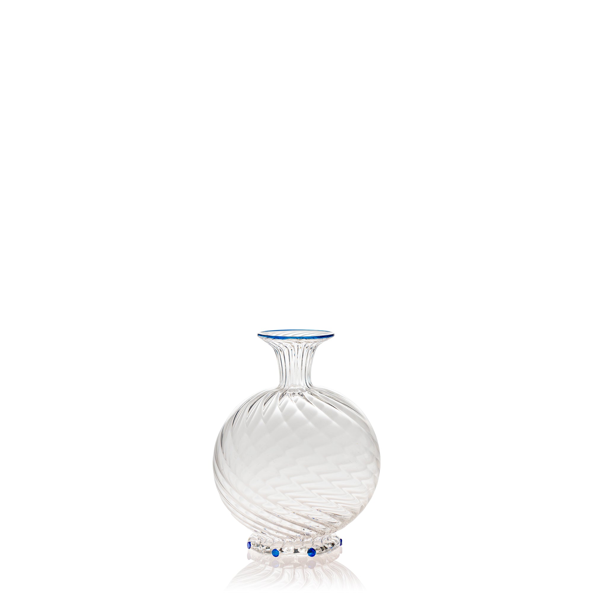 Vaporetto Cannaregio N°1 vaso vetro Murano rigadin 9,5 cm