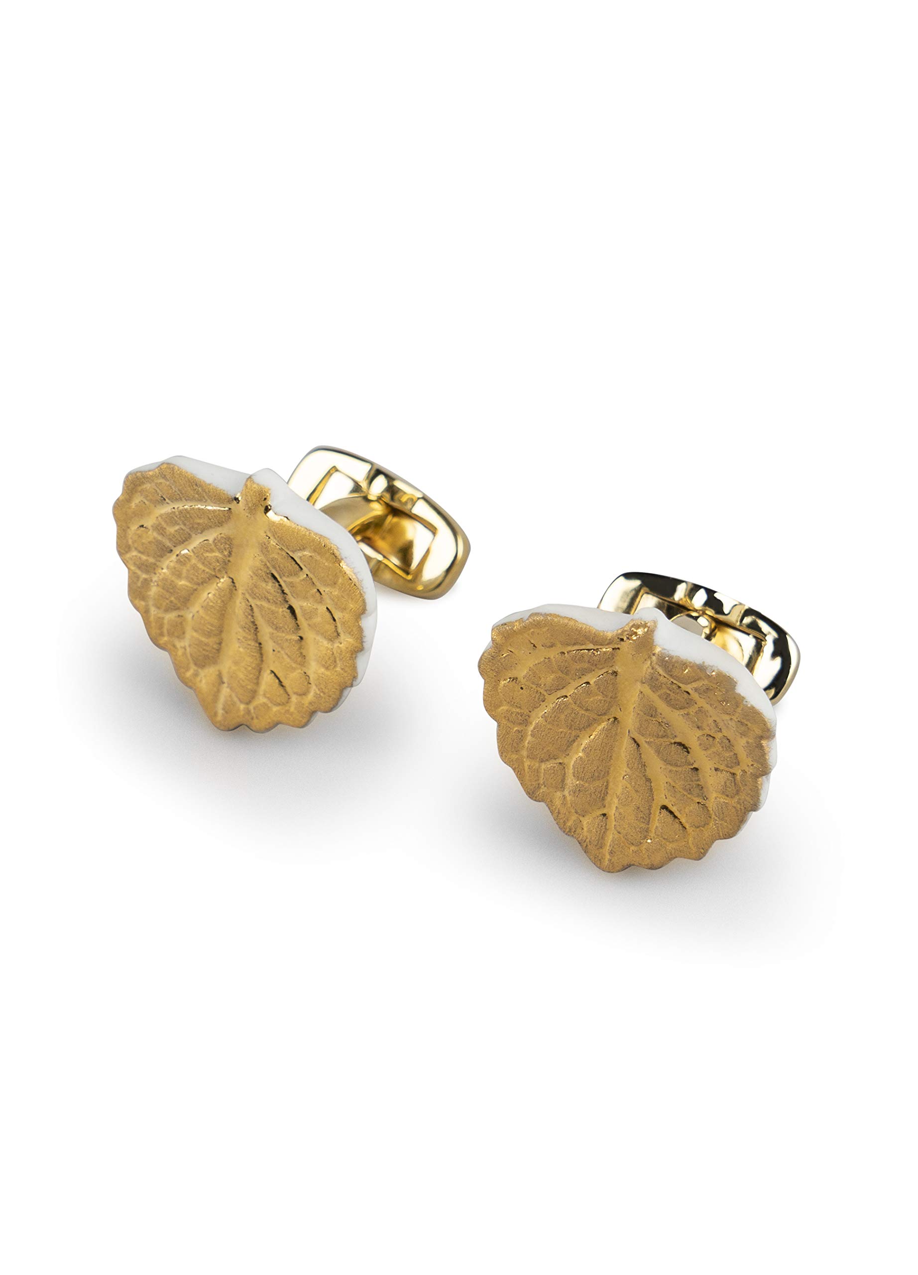 Lladró Foglie gemelli porcellana oro