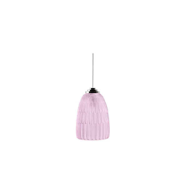Lalique Plumes Lampadario a Sospensione Rosa Taglia L