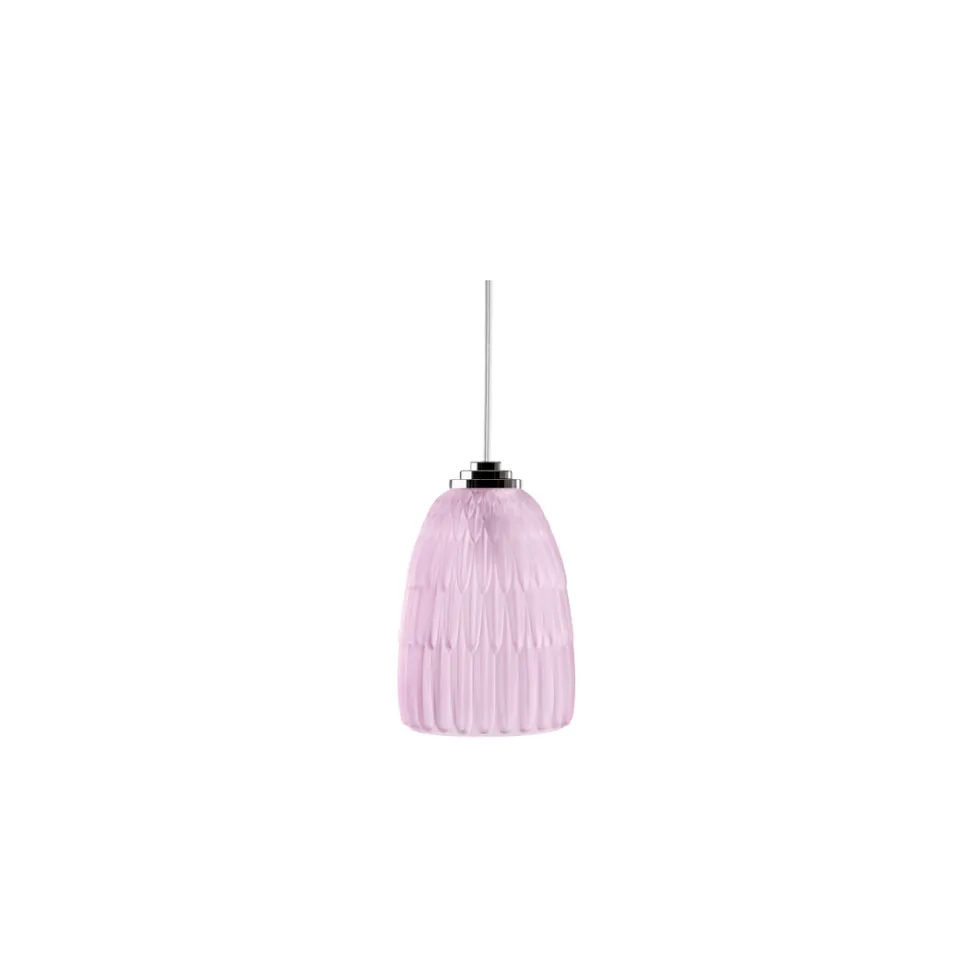 Lalique Plumes Lampadario a Sospensione Rosa Taglia L