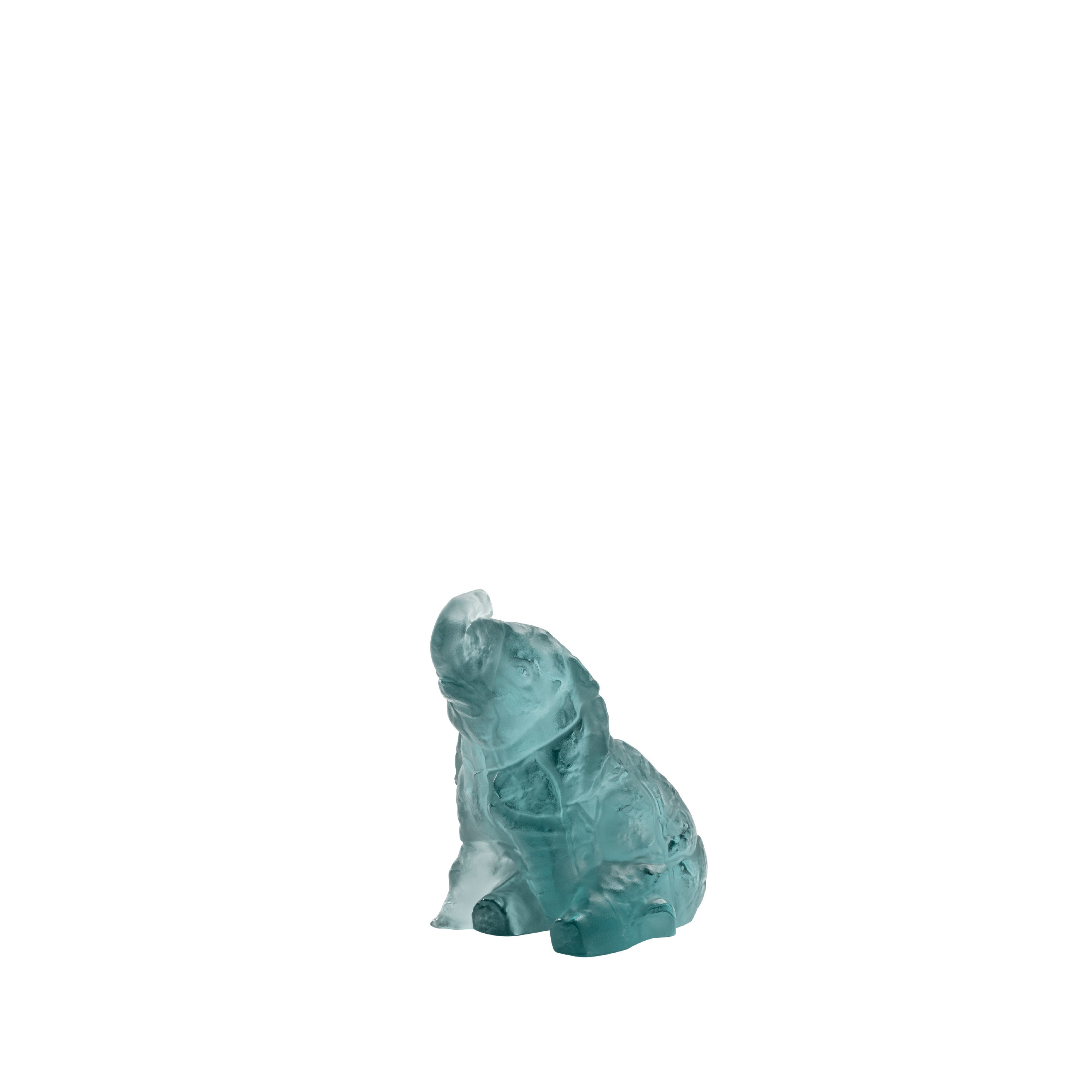 René Lalique Baby Elephant scultura elefantino blu Persepolis
